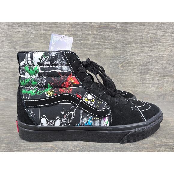 Vans X Disney Sk8 Hi Super Villains Skate Sneakers Size 7 Mens 8.5 Womens - Picture 1 of 13